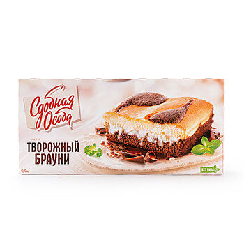 Пирог Сдобная особа Творожный Брауни, 400г