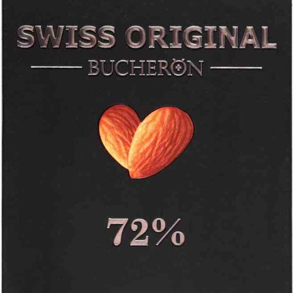 Шоколад горький Bucheron Swiss Original с миндалём 72 % какао 90г