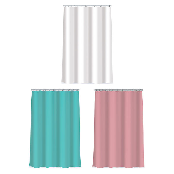 Vetta шторка для ванной, пева, 180x180см, с магнитами, 3 цвета в ассортименте