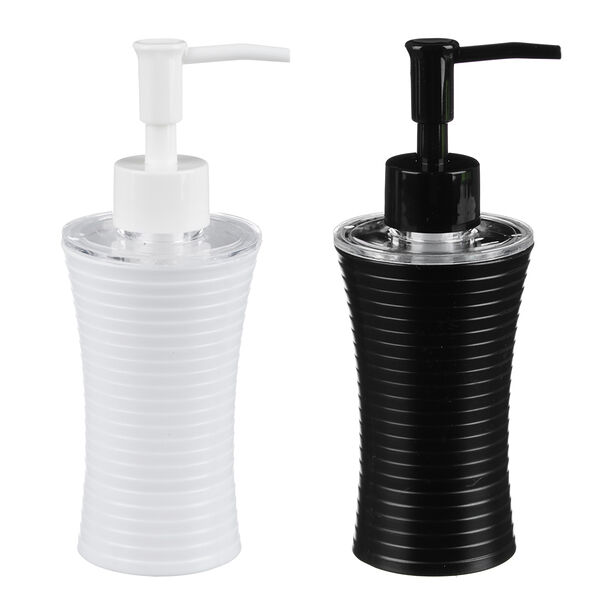 Дозатор для жидкого мыла Vetta полосатый, пластик, 180мл, 2 цвета