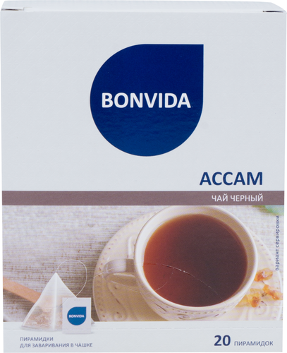 

Чай черный BONVIDA Ассам, 20 пак 40 г