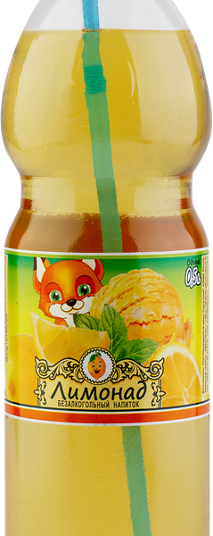 Напиток Лимонад с трубочкой газированный, 0.5л