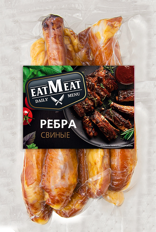 

Ребра свиные Eat Meat копчено-вареные