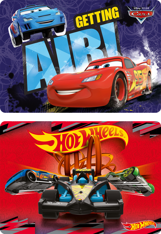 

Подкладка на стол HOT WHEELS д/лепки и рисования, А4