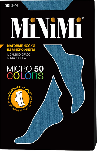 

Носки женские MINIMI 50 den acqua, Арт. calz. MICRO COLORS 50 3D, размер универсальный