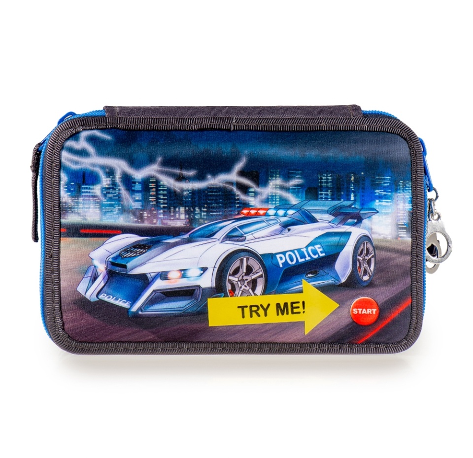 

Пенал с канцелярскими принадлежностями «Полиция» с подсветкой, Monster Cars, Германия