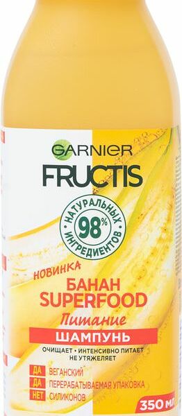 Шампунь Garnier Fructis SuperFood питание для волос банан, 350мл