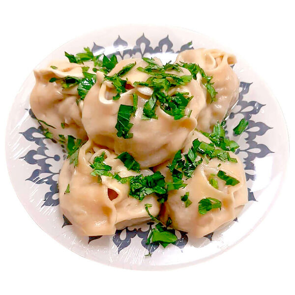 Манты с мясом, собственное производство