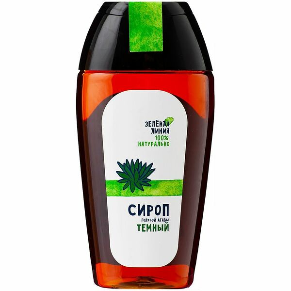 Сироп голубой агавы тёмный Зелёная Линия, 240г