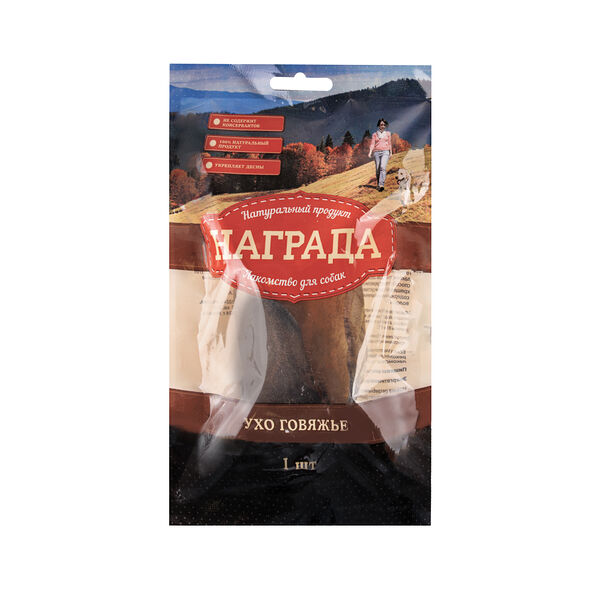 Лакомство для собак Ухо говяжье