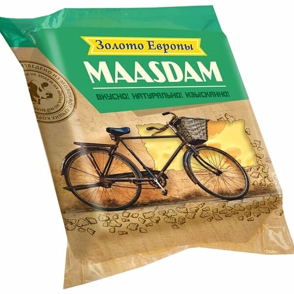 Сыр полутвердый Золото Европы Маасдам 45%