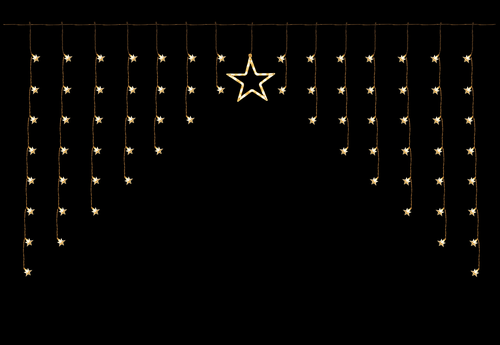

Электрическая гирлянда HOMECLUB Занавес Звездная арка 90LED 1,4x0,99м, теплый белый, 1 режим, IP20