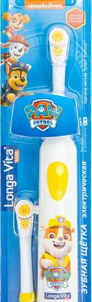 Электрическая зубная щетка Longa Vita Paw Patrol ротационная и сменная насадка детская