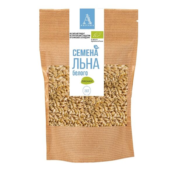 Семена белого льна Arivera 200г, Россия