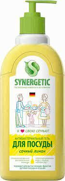Средство д/мытья посуды SYNERGETIC антибакт, с ароматом лимона 500мл