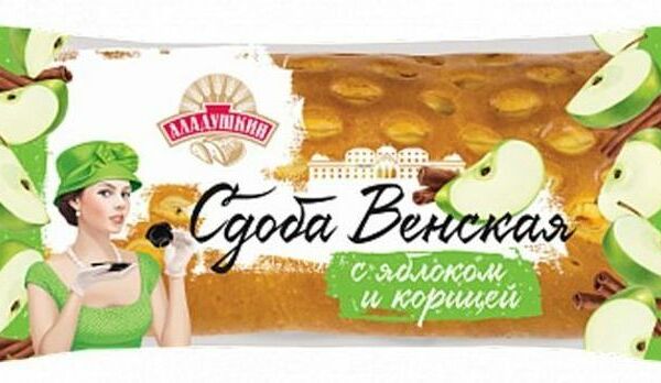 Сдоба Аладушкин Венская с яблоком и корицей, 200г