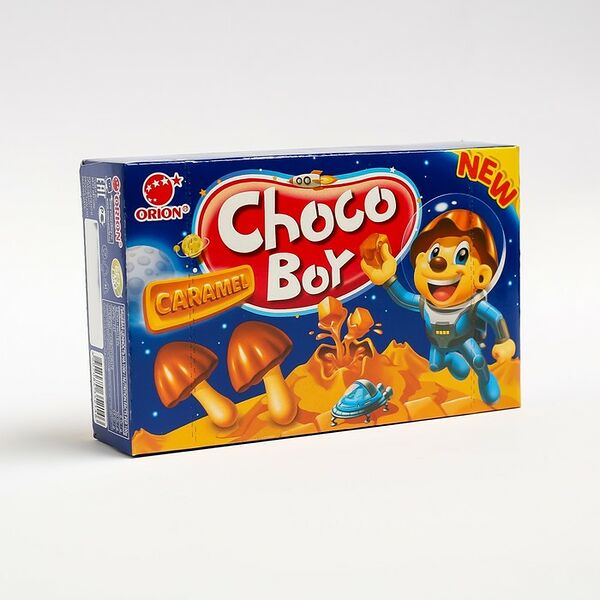 Печенье Orion Choco Boy Caramel бисквитное с карамелью