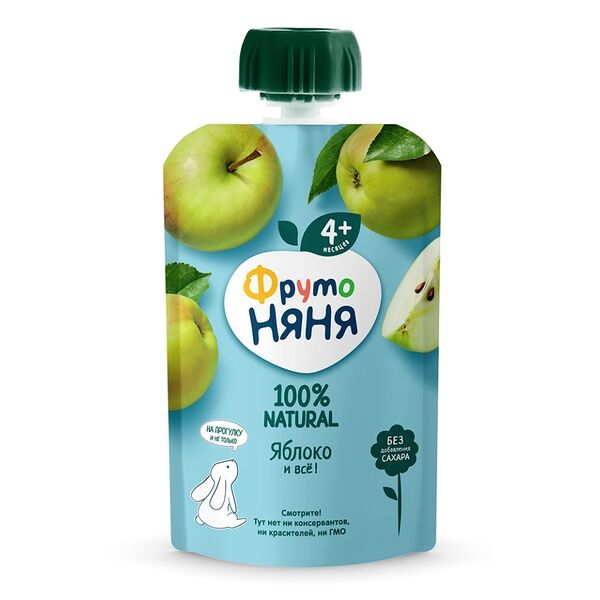 Пюре ФрутоНяня яблоко с 4 месяцев 90г