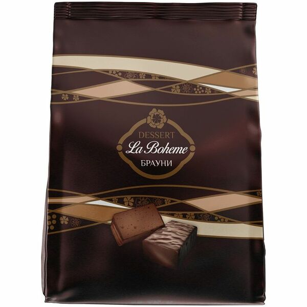 Конфеты глазированные La Boheme Брауни сбивные суфле, 200г