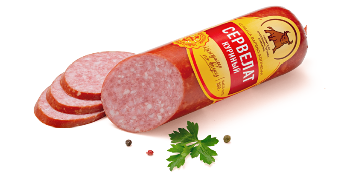 

Колбаса варёно-копчёная Сибирская продовольственная компания Сервелат Куриный, 380 г