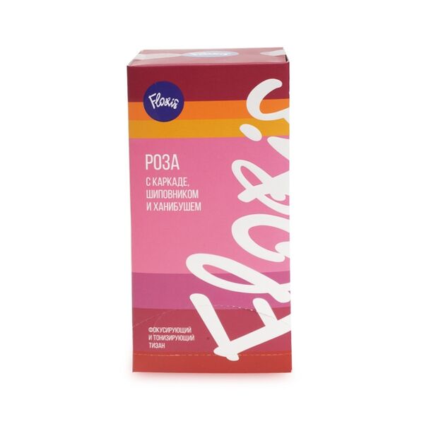 Чайный напиток Floris Роза с каркаде, шиповником и ханибушем 50 г, Россия
