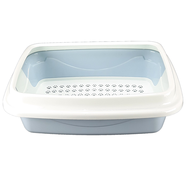 Туалет большой для кошек Триплекс, светло-голубой