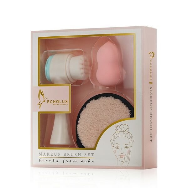 Косметический набор для лица Echo (щеточка для очищения, спонж для умывания, спонж для макияжа)