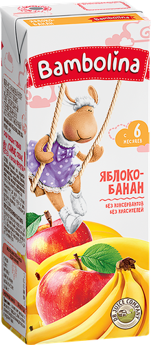 

Нектар Bambolina Яблоко-банан, с 6 месяцев, 200 мл