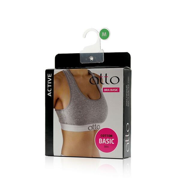 Бюстгалтер - топ Atto Basic Bra, Серый, M