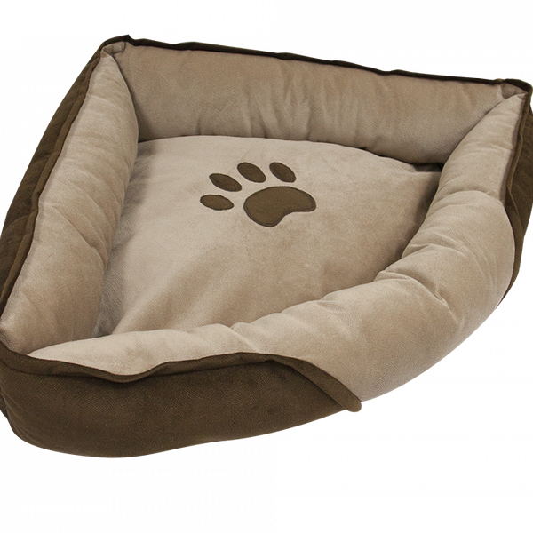 Лежанка для собак Зооник угловая малая, велюр, 70х50х15 см