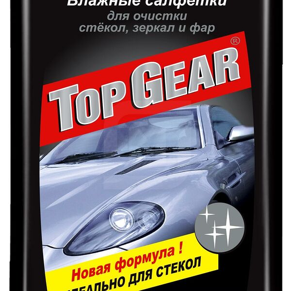 Влажные салфетки Top Gear для стекол зеркал и фар 30 шт