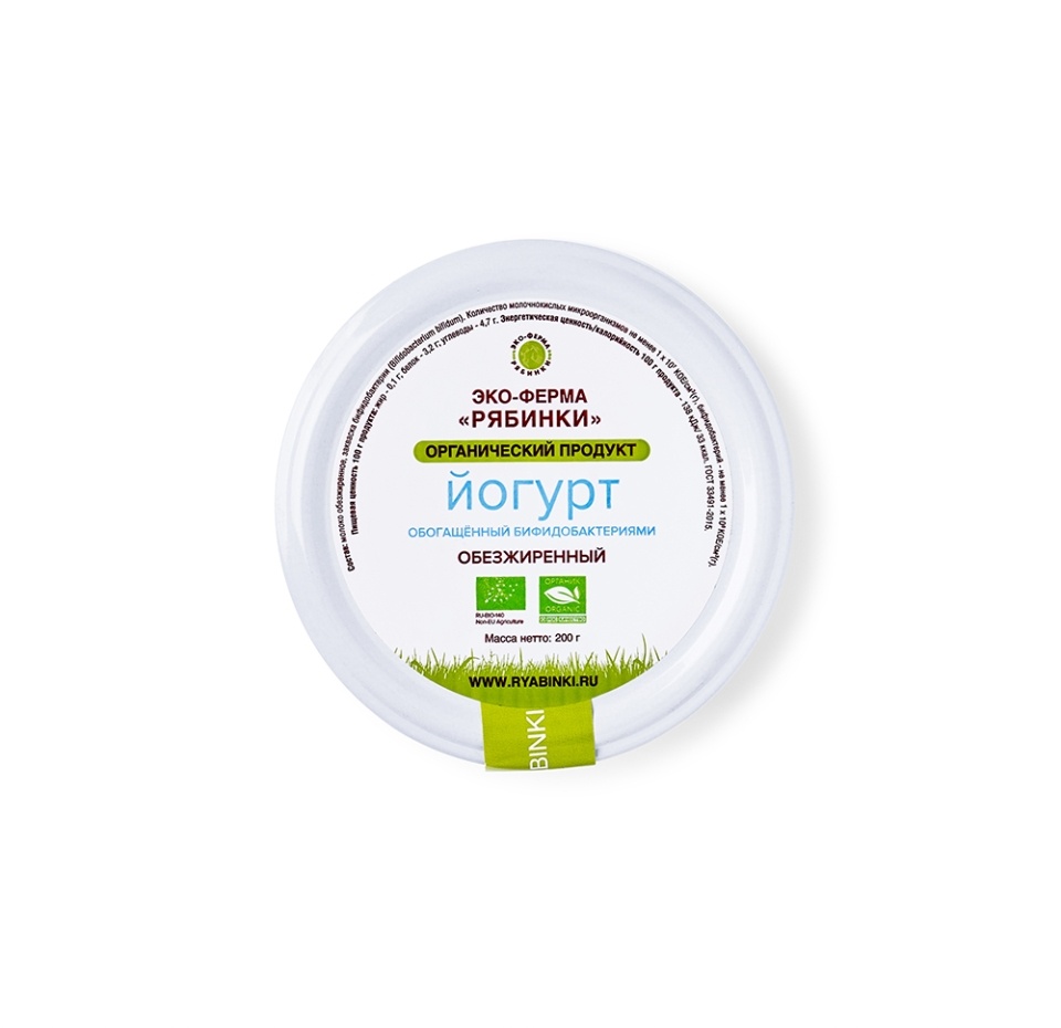 

Йогурт Эко-ферма Рябинки Бифидо Био обезжиренный 200 г
