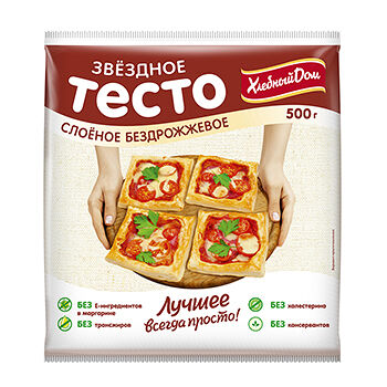 Тесто бездрожжевое Хлебный Дом Звёздное слоёное