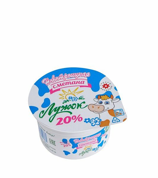 Сметана Лужок 20%