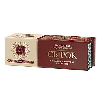 Сырок творожный А. Ростагрокомплекс в темном шоколаде с ванилью 26%
