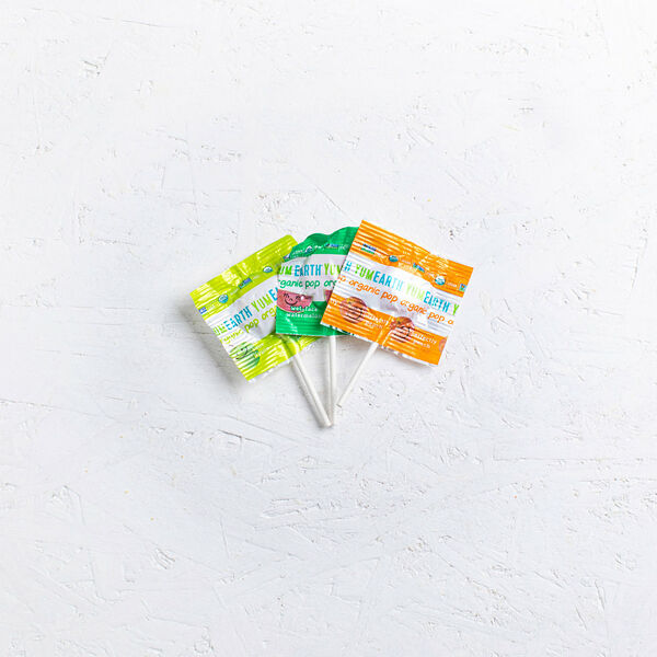 Ассорти органических леденцов на палочке, 3 шт.