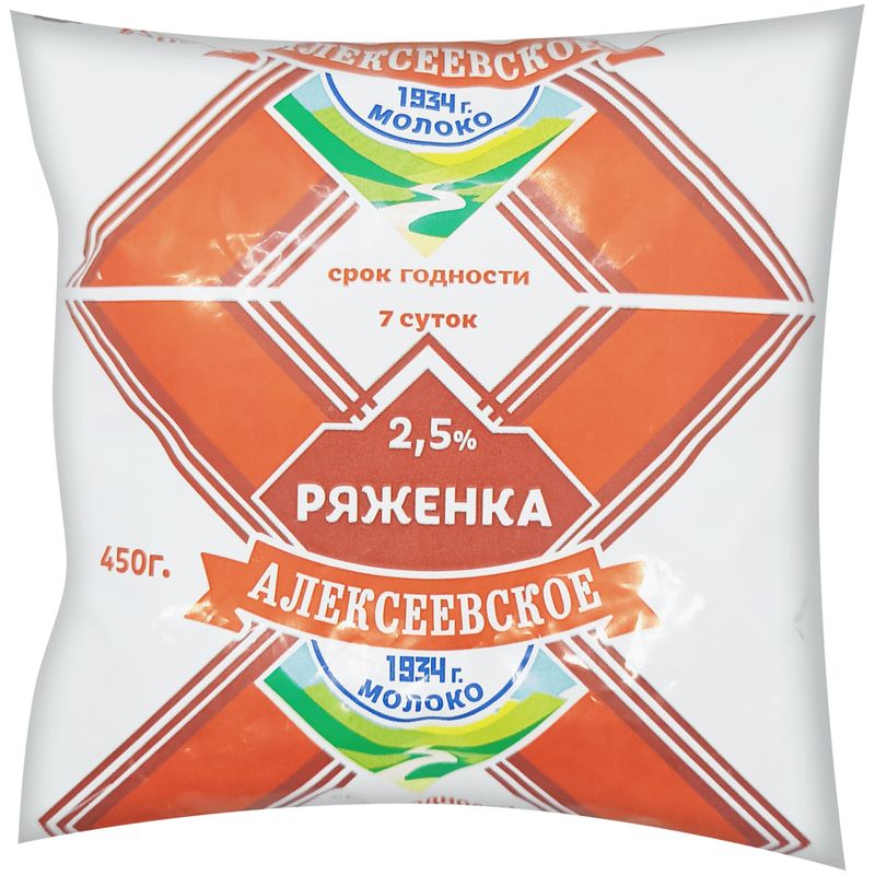 

Ряженка Алексеевское 2,5% 450г