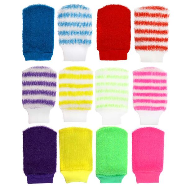 Мочалка-скрабер варежка 11х19 см 1 шт в ассортименте