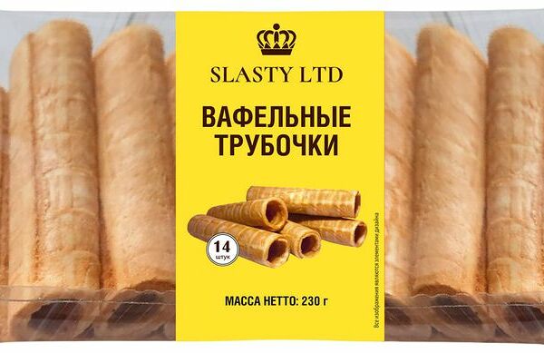 Трубочки Slasty Ltd вафельные 230г