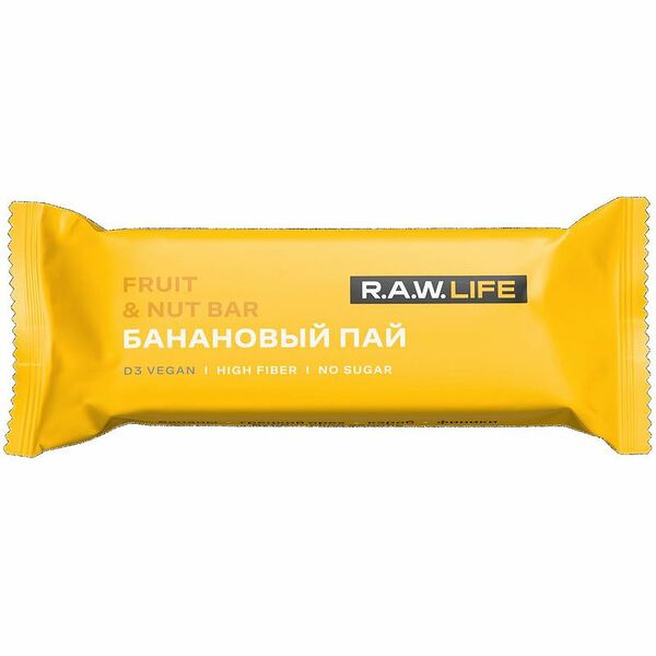 Батончик R.A.W.LIFE  Орехово-фруктовый банановый пай