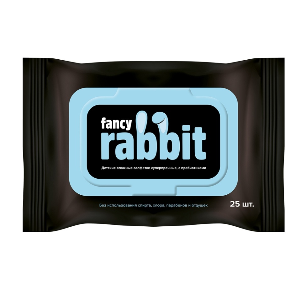 

Влажные салфетки детские Fancy Rabbit 25 шт.
