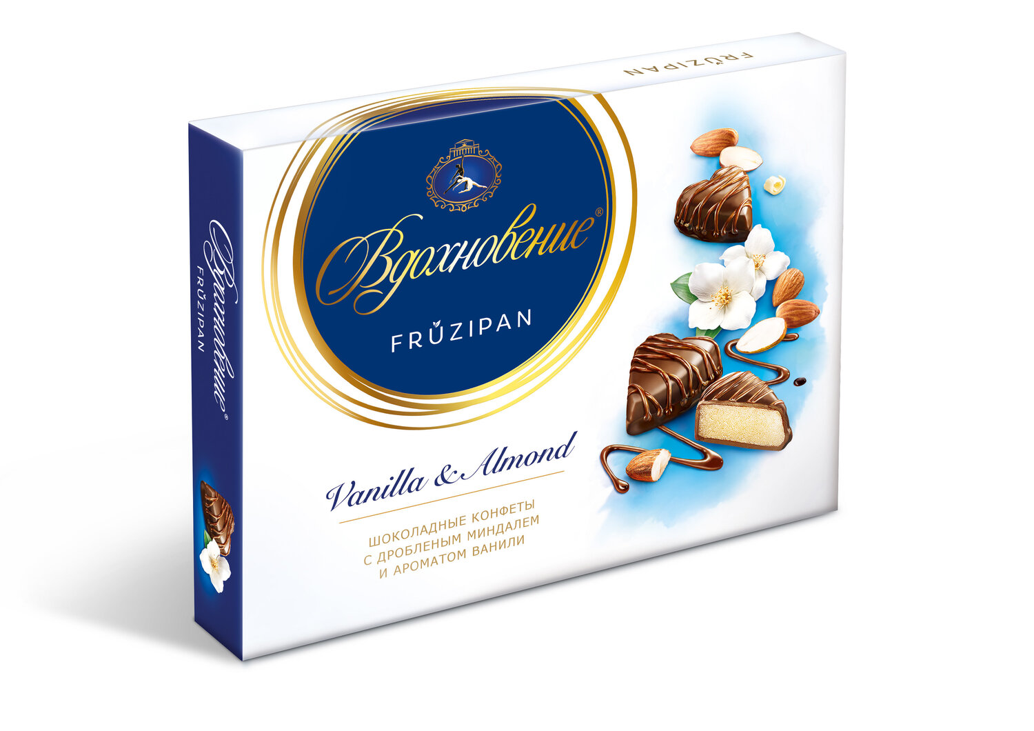 

Набор конфет Вдохновение Fruzipan с дроблёным миндалём и ароматом ванили 145 г