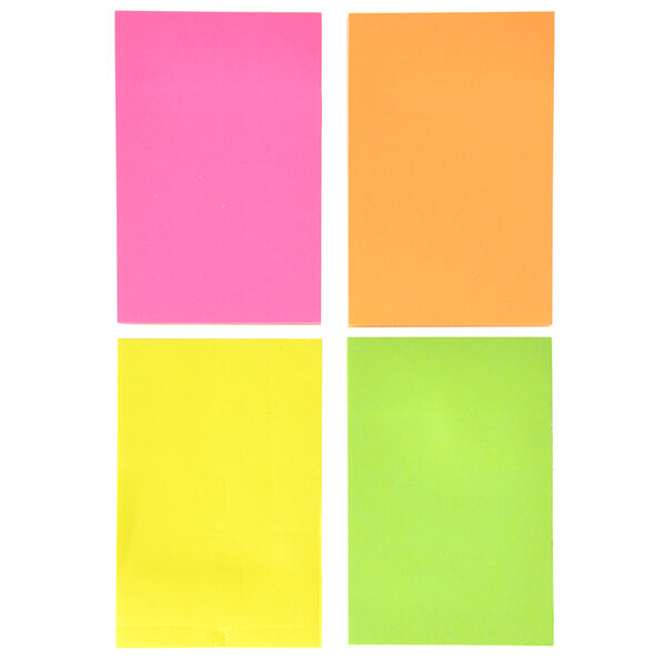 Блок с клеевым краем неоновый 51x76мм, 100 листов цвет в ассортименте