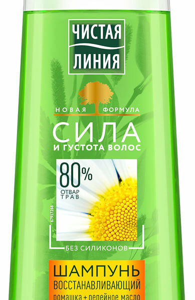 Шампунь для сухих и поврежденных волос Ромашка ТМ Чистая Линия