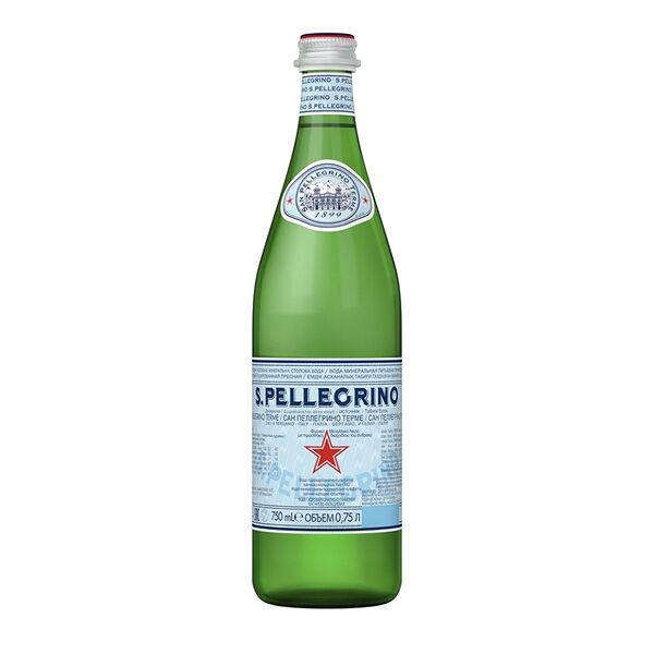 Вода минеральная S.Pellegrino газированная стекло