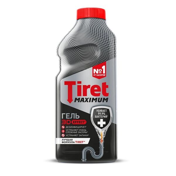 Гель Tiret Maximum для канализационных труб 465 мл