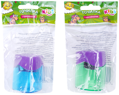 

Точилка Лента Kids с 2 отверстиями и контейнером 1 шт в ассортименте