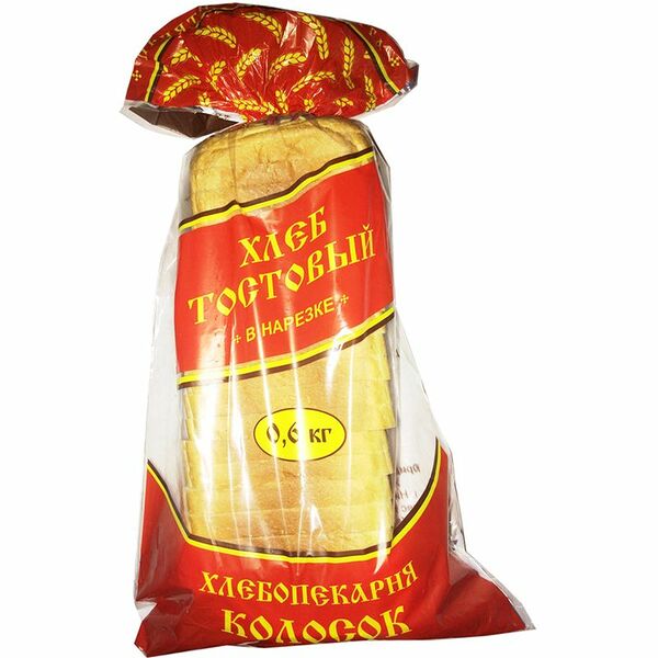 Хлеб Колосок Тостовый в нарезке 600 г