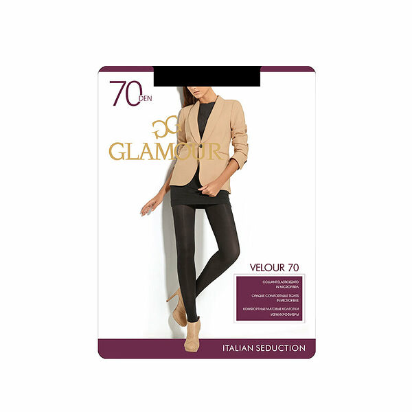 Колготки Glamour Velour nero 4 размер 70 den