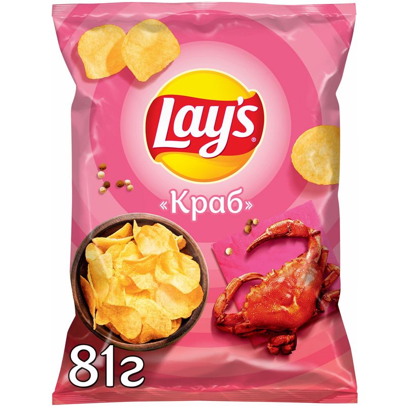 

Чипсы картофельные Lay's Краб 81 г